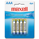 Maxell AAA Alkaline Battery Pk of 4 (Price is shown for 1 piece and order 4 or multiple of 4)